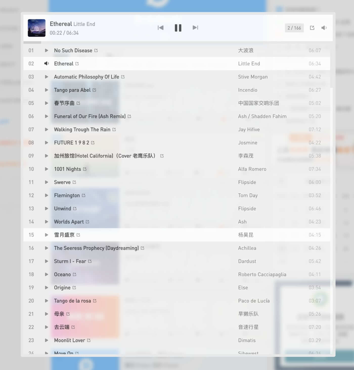 播放器面板 播放器面板